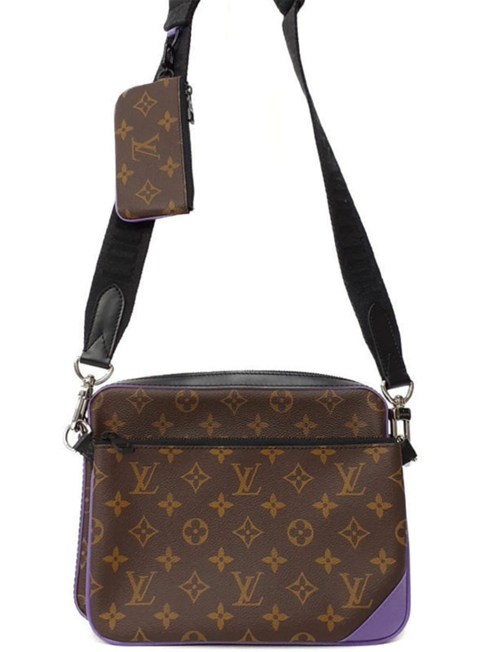 Louis Vuitton Monogram Macassar Brown Trio Messenger Shoulder Bag